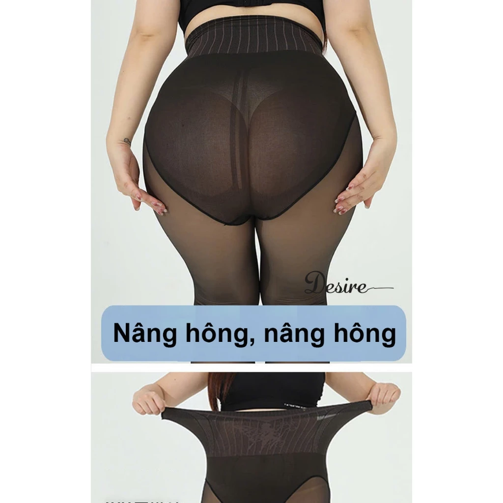 Desire Store, Quần Tất Nữ BIGSIZE (65-90KG) Dày Đen lót màu da 80D thon gọn chân phong cách trẻ trung DS7053 image 8 of 10