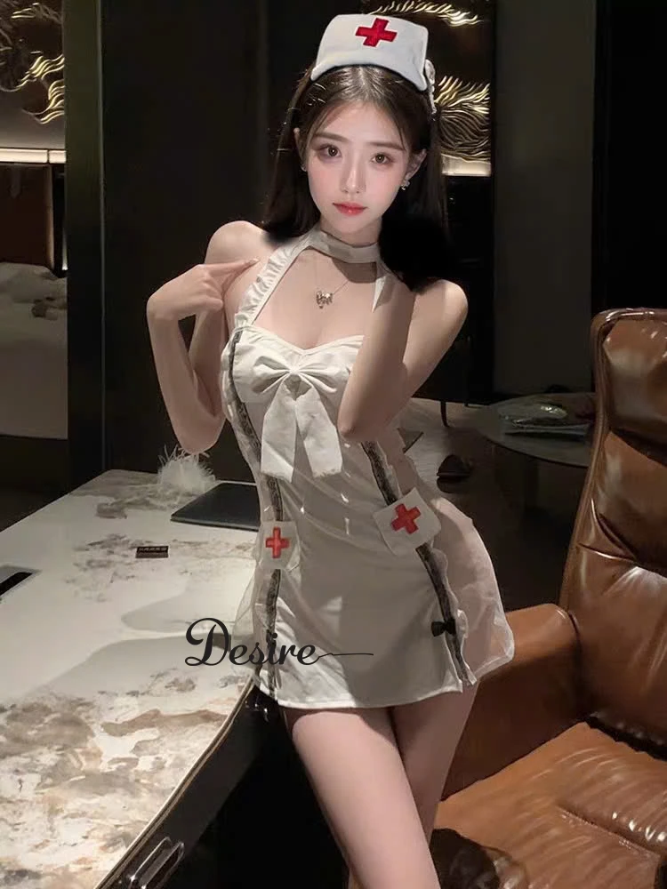 Desire Store, Bộ đồ ngủ Cosplay y tá chất mềm mịn sexy gợi cảm DESIRE VN-2501 image 6 of 9