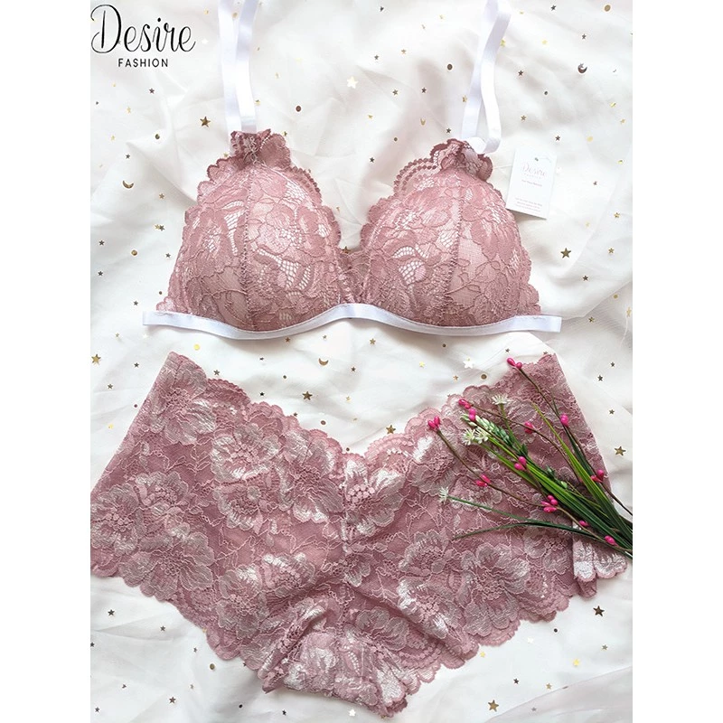 Desire Store, Đồ lót ren Bralette nguyên bộ quần và áo (Áo mút mòng và Quần lót đùi) BB-0030 image 2 of 8
