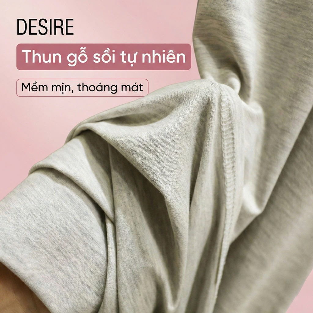 Desire Store, Váy hai dây mặc lót cổ V thun Modal (gỗ sồi) mềm mịn  đầm hai dây mặc lót dáng ôm BTM-1009 image 5 of 34