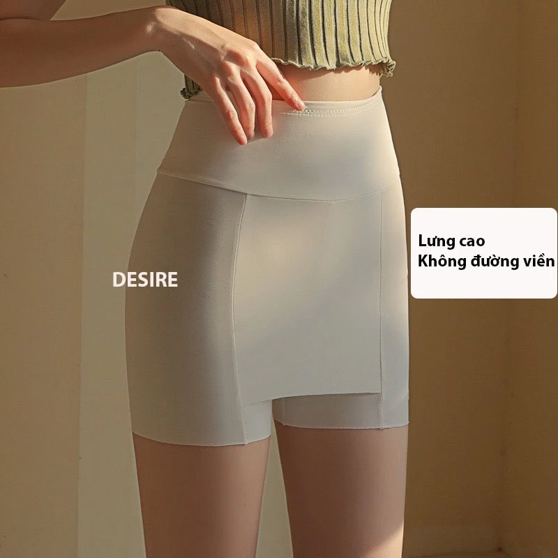 Desire Store, Quần Đùi Mặc Váy Có Vạt Chống lộ chất SU LỤA Không đường viền Thoáng Mát Quần bảo hộ DESIRE QL-027 - Trắng lưng cao, XL image 20 of 24