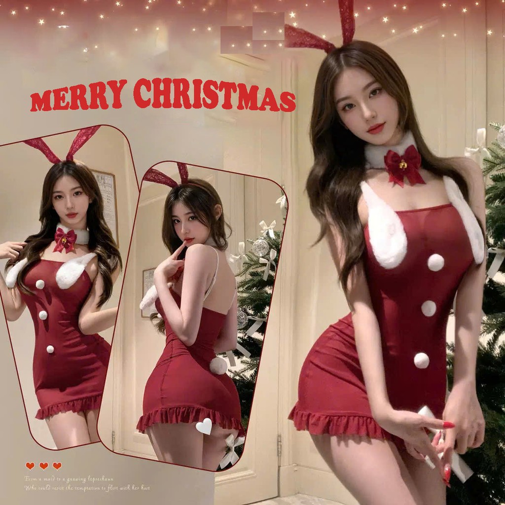Video của Váy ngủ Cosplay Cô nàng thỏ chủ đề giáng sinh Noel phong cách gợi cảm quyến rũ DESIRE VN-6320
