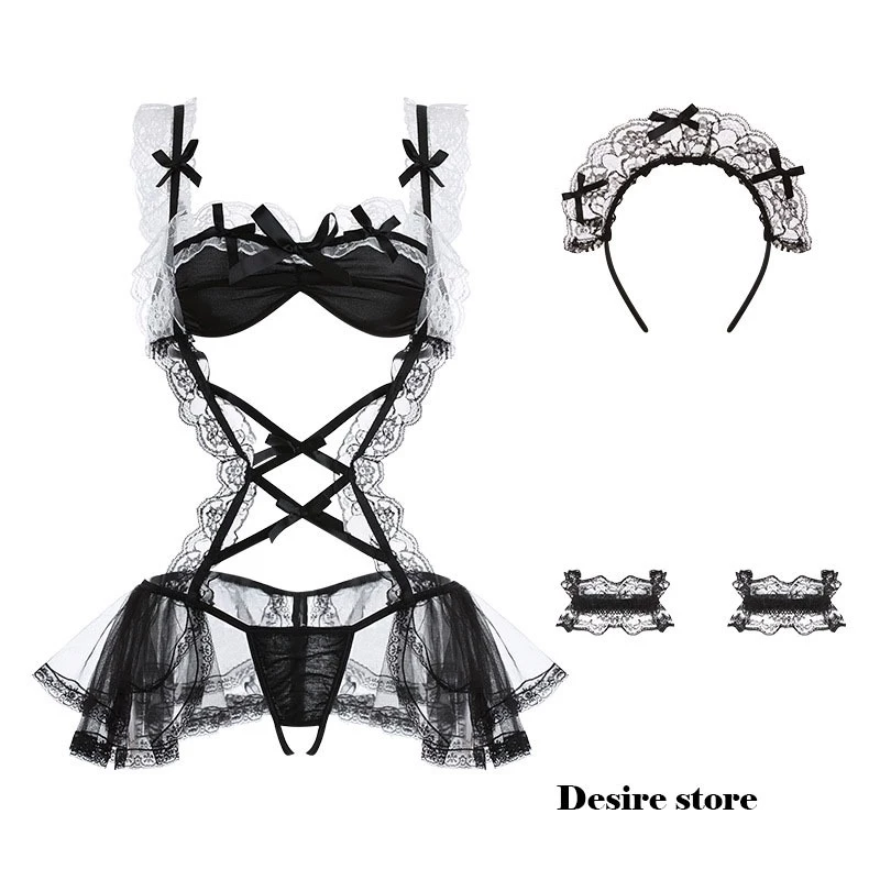 Desire Store, Bộ đồ ngủ Cosplay cô hầu gái gợi cảm quyến rũ DESIRE VN-8472 - Set ko tất image 9 of 11