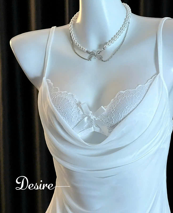 Desire Store, Váy ngủ lưới phối ren xẻ tà kèm quần chip DESIRE VN-8950-1 image 9 of 12