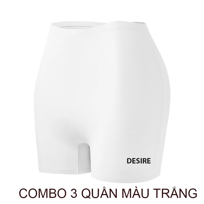 Desire Store, Quần đùi mặc váy su lụa băng tàng hình không đường viền chống lộ chính hãng SACRED BIRD QL-030 - Combo 3 quần Trắng, XL image 15 of 18