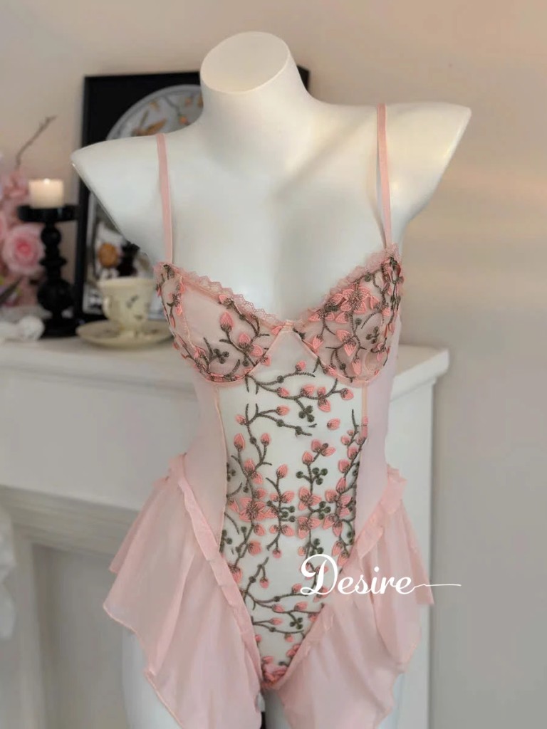 Desire Store, Váy ngủ ren liền thân Bodysuit ren chất mềm mịn DESIRE VN-1130-1 image 6 of 9