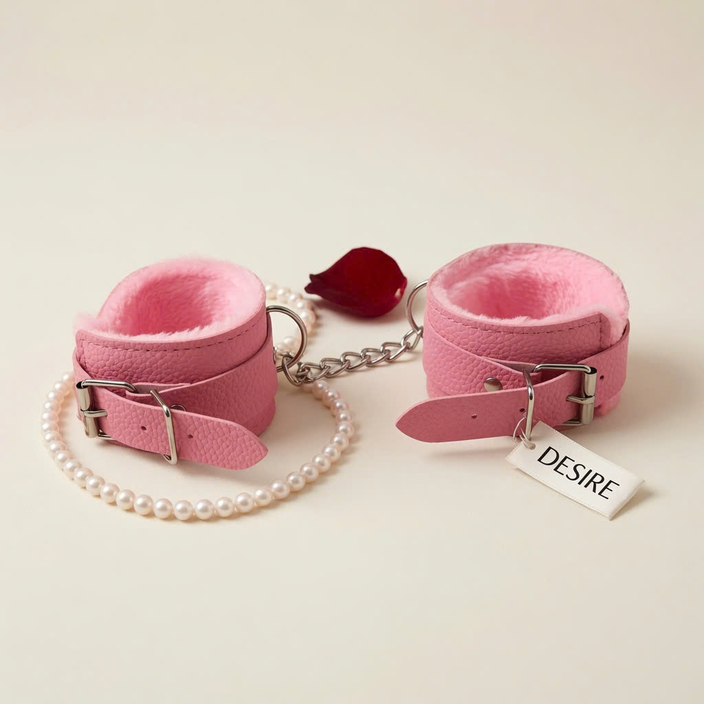 Desire Store, 3080 Còng Tay Bằng Da Cao Cấp Lót Bông Mềm Mại - BDSM - Phụ Kiện Cosplay Đồ Ngủ Quyến Rũ DESIRE (3080 Premium Leather Handcuffs with Soft Cotton Lining – BDSM – Seductive Lingerie & Cosplay Accessory (DESIRE)) image 2 of 11