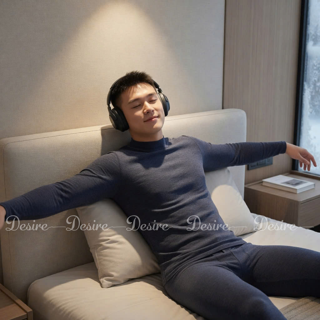 Desire Store, Đồ bộ giữ nhiệt nam lót Len Cashmere cổ cao ấm áp mùa đông cao cấp siêu nhẹ dành cho nam giới DGN-03 (Men's ultra-lightweight thermal set with warm cashmere-blend lining and high-neck design for winter. DGN-03) image 20 of 51