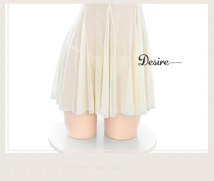 Desire Store, Váy ngủ lưới phối ren bèo hoa trước ngực kèm chip DESIRE VN-1122 image 8 of 9