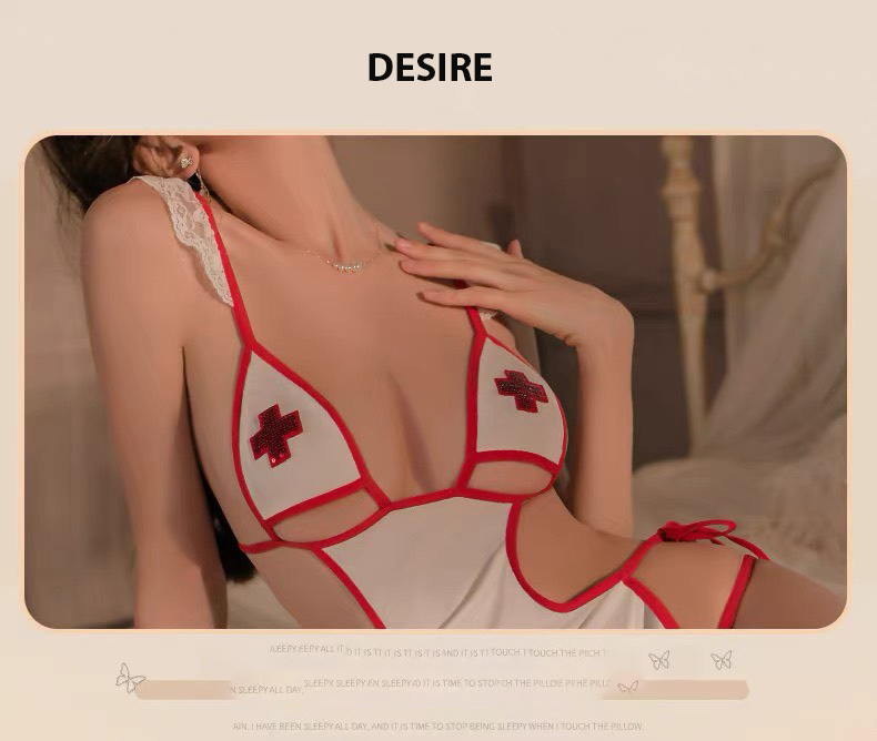 Desire Store, Bộ đồ ngủ Cosplay y tá đầy đủ phụ kiện sexy gợi cảm DESIRE VN-8839 image 6 of 9
