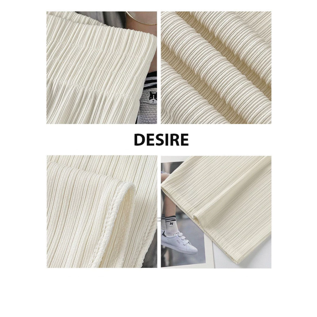 Desire Store, Quần Culottes Nữ Quần Dài Nữ Cạp Chun Ống Rộng Vải Thun H789 image 6 of 14