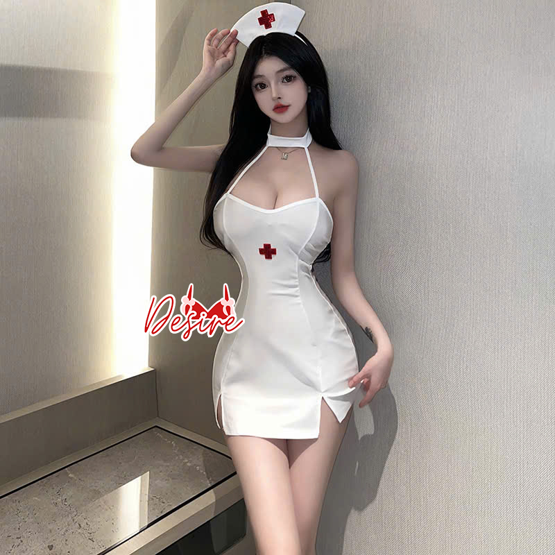 Desire Store, Bộ đồ ngủ Cosplay y tá đầy đủ phụ kiện sexy gợi cảm DESIRE VN-8808 image 3 of 8