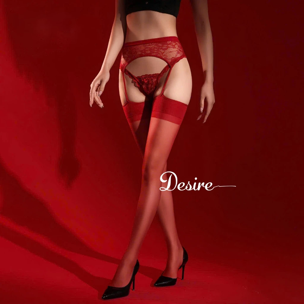 Desire Store, Tất lưới nữ kèm đai Ren phong cách gợi cảm sexy cosplay phòng the DESIRE W140 - Đỏ + Chip 1179 image 15 of 16