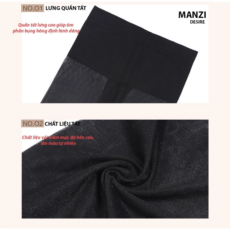 Desire Store, Tất quần Manzi 40D  hàng chính hãng Manzi đáy chữ T tàng hình MZ-6091 image 9 of 12