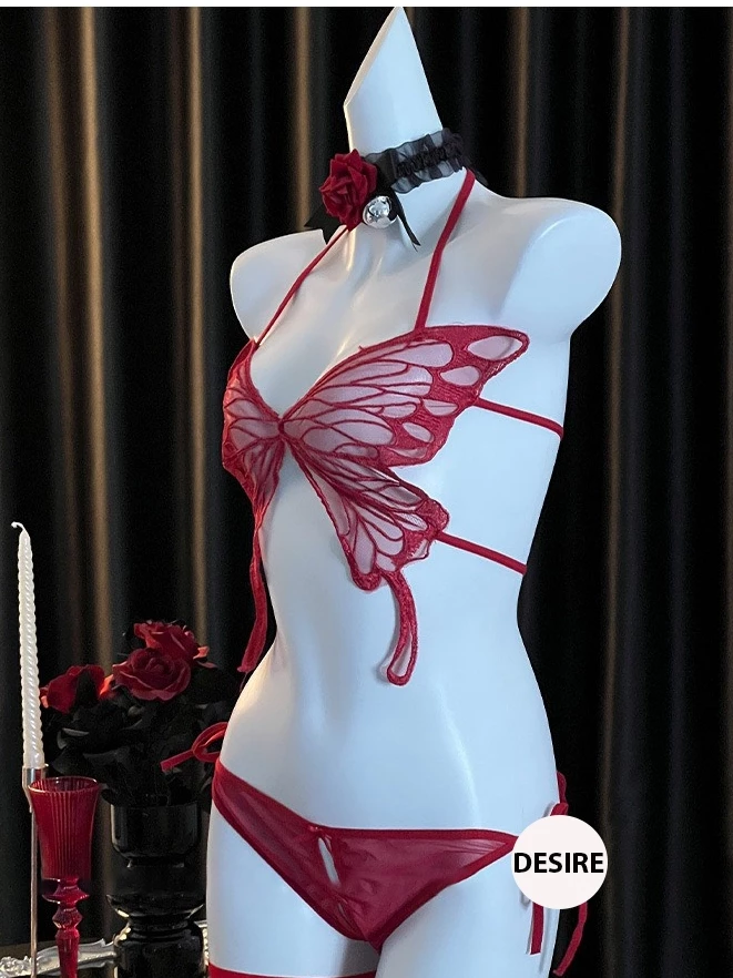 Desire Store, Bồ lót ren lưới gồm Áo và quần cột dây xẻ đáy gợi cảm sexy chính hãng Gui Ruo loại 1 VN-2112 image 6 of 8