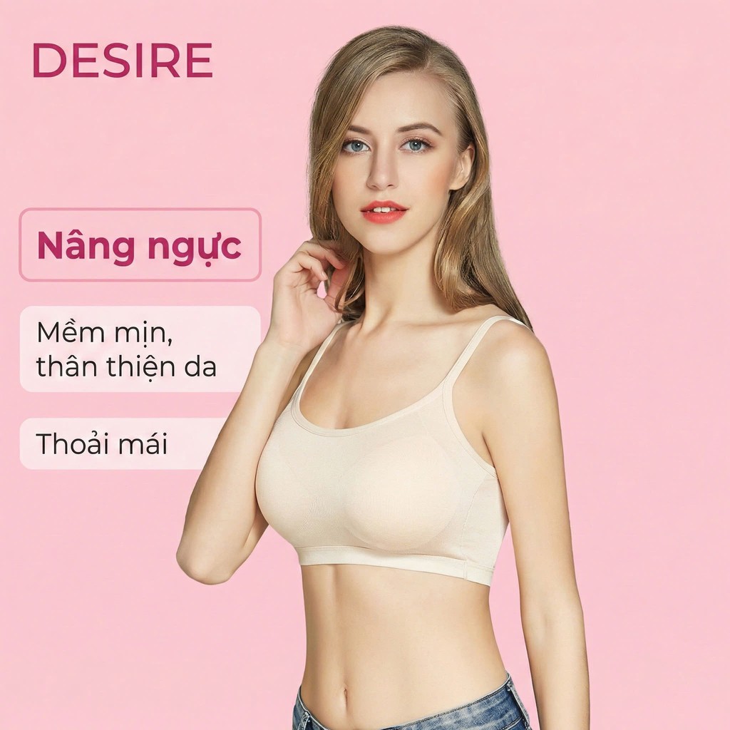 Desire Store, Áo lót bra bản to mút mỏng không gọng mềm mại mát thấm mồ hôi ANN-0017-1 image 5 of 31