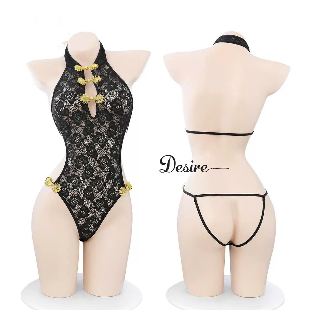 Desire Store, 7002 Bộ Bodysuit liền thân sườn xám phong cách trung hoa sexy gợi cảm DESIRE image 8 of 13