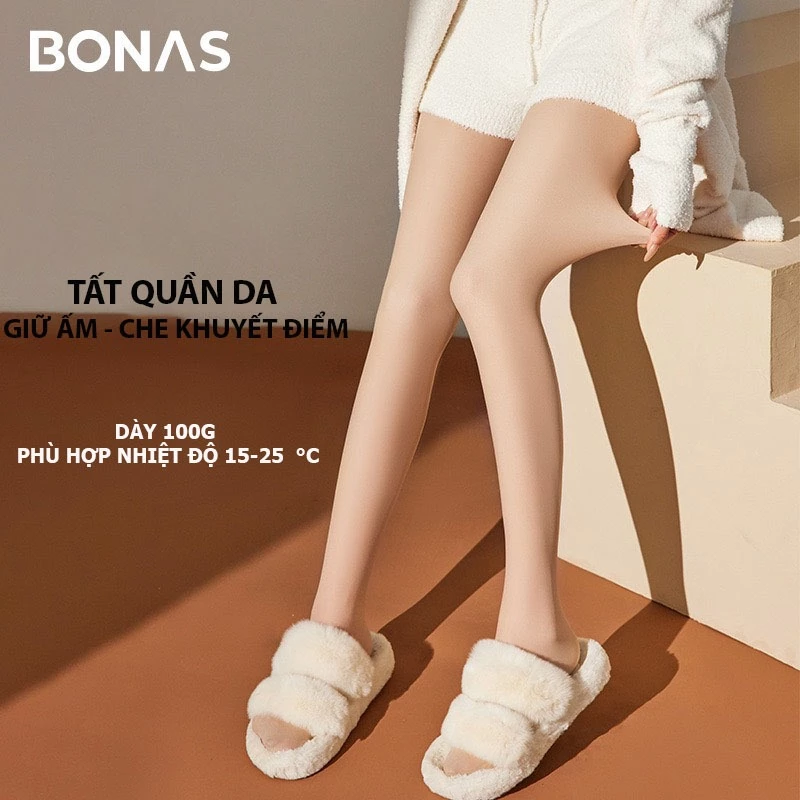 Desire Store, Tất quần da 120G dày hai lớp lót nỉ giữ ấm che khuyết điểm định hình dáng CHÍNH HÃNG BONAS T-014 image 1 of 15