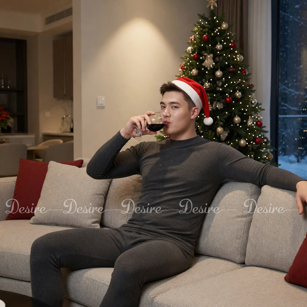 Desire Store, Đồ bộ giữ nhiệt nam lót Len Cashmere cổ cao ấm áp mùa đông cao cấp siêu nhẹ dành cho nam giới DGN-03 (Men's ultra-lightweight thermal set with warm cashmere-blend lining and high-neck design for winter. DGN-03) image 35 of 51