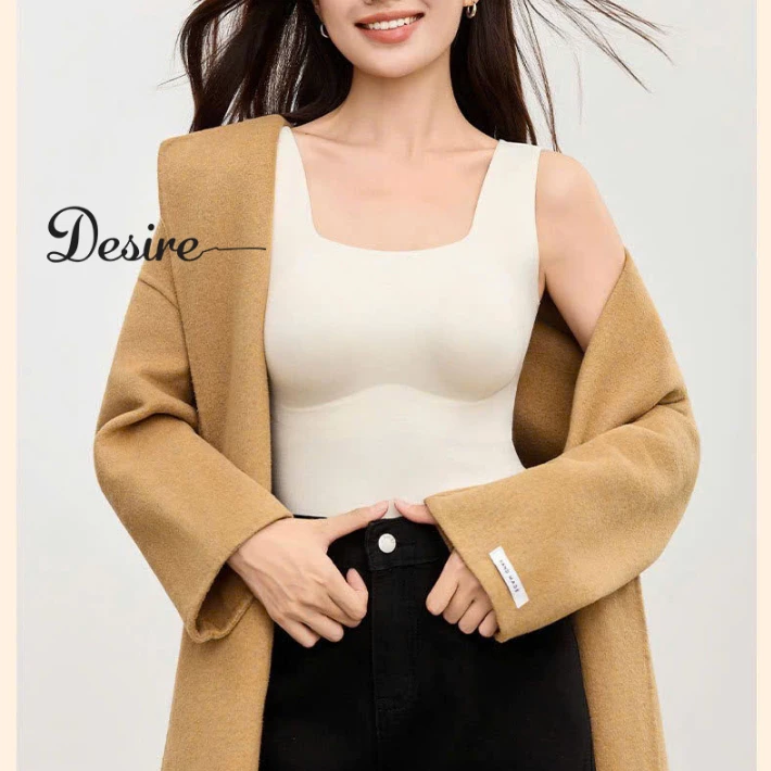 Desire Store, Áo ba lỗ giữ nhiệt có mút ngực Nhung Lyocell ôm body không đường viền siêu nhẹ DESIRE TS-801 image 8 of 11