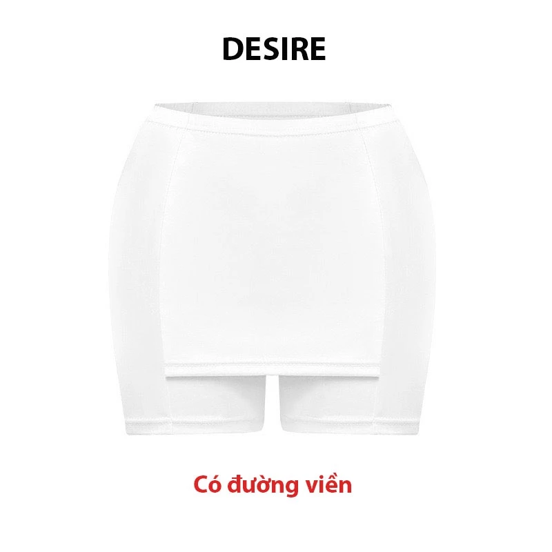 Desire Store, Quần Đùi Mặc Váy Vạt Chống lộ Su lạnh Có đường viền 30cm Thoáng Mát Cạp Cao Quần bảo hộ QL-025 - Trắng trơn có viền, XL image 14 of 17