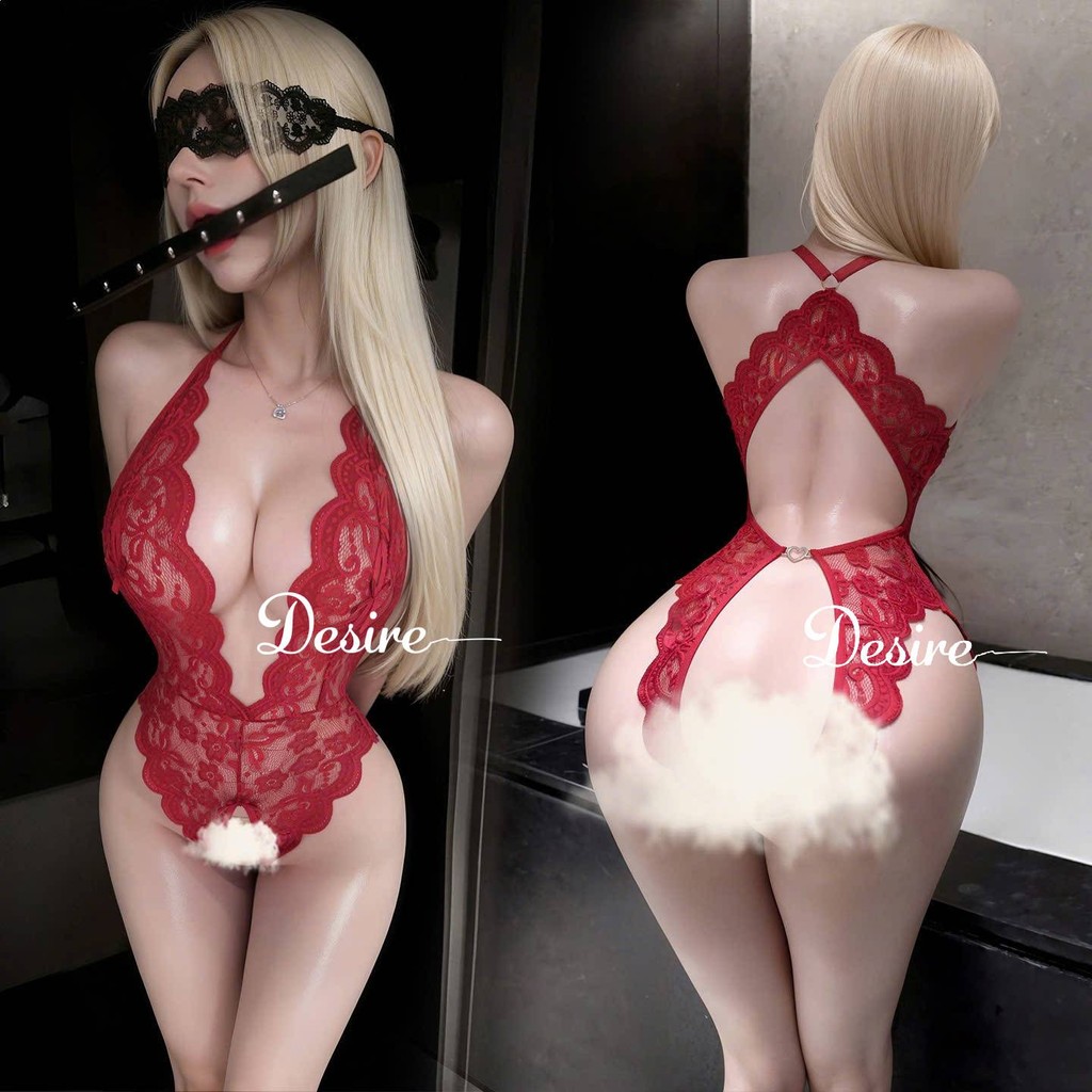 Desire Store, Bodysuit ren Jumpsuit ren váy ren xuyên thấu gợi cảm sexy DESIRE VN-8413 image 2 of 34