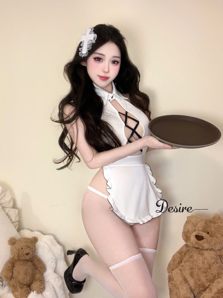 Desire Store, Váy ngủ Cosplay cô hầu gái phong cách nhẹ nhàng nữ tính quyến rũ DESIRE VN-2151-1 image 3 of 9