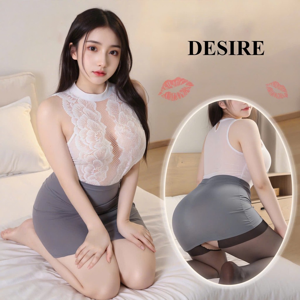 Desire Store, 1142 BIGSIZE Bộ đồ ngủ hóa trang Cosplay Cô Thư Ký gợi cảm DESIRE image 1 of 10