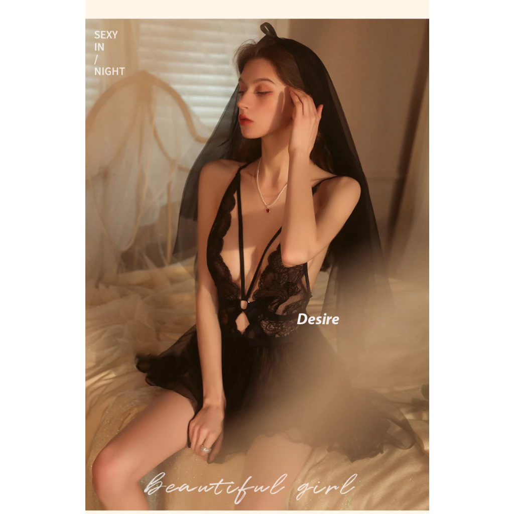 Desire Store, Váy Ngủ Ren Cô dâu Bride dáng phồng xoè Gợi Cảm Desire VN-8457 image 6 of 11