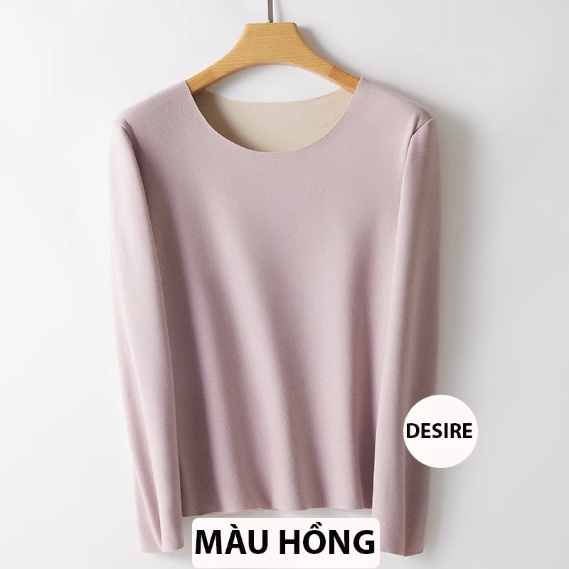 Desire Store, Quần dài giữ nhiệt Nhung lót sợi nhiệt Derong mềm siêu nhẹ mùa đông ấm áp Quần dài lót trong giữ nhiệt QGN-9093 - Áo Hồng 9081, XXL image 16 of 17