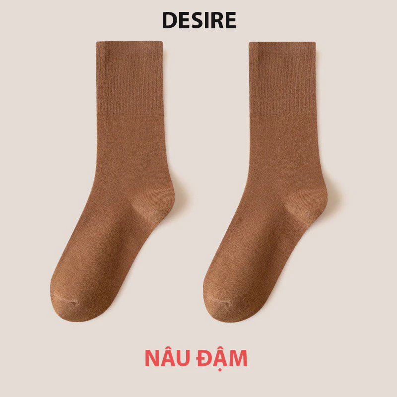 Desire Store, Tất len nữ cổ cao chính hãng BONAS Style Nhật Bản chất đẹp cao cấp phong cách đơn giản sang trọng MW-1887 - Nâu đậm, 5 đôi image 14 of 15