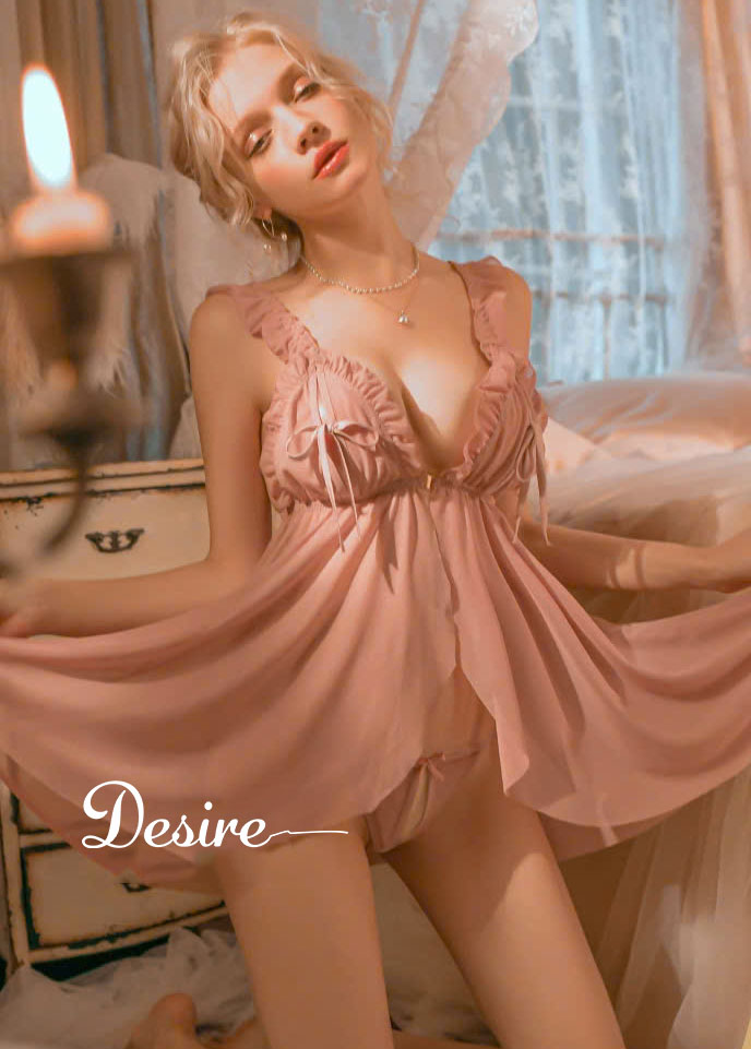 Desire Store, [40-75KG] Váy ngủ bigsize ren sexy cài trước kèm chip DESIRE 8471 HÀNG QC LOẠI 1 CHUẨN XỊN image 3 of 14