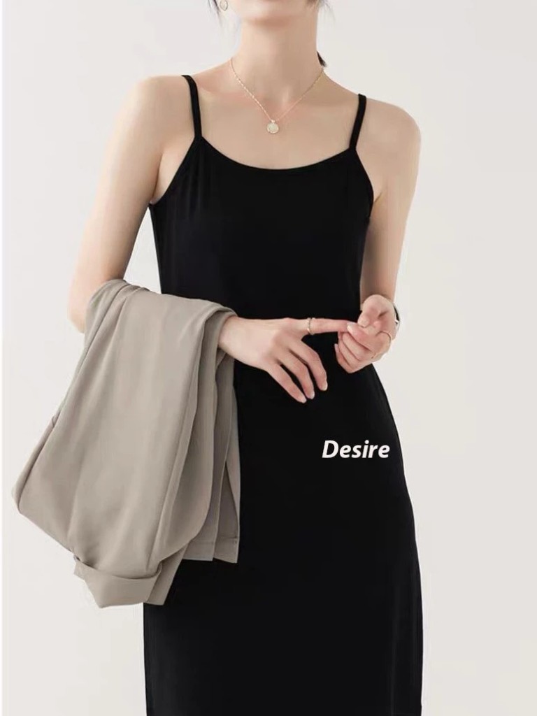 Desire Store, Váy hai dây Váy mặc lót chất thun modal (Gỗ sồi) dáng ôm body cổ ngang có TĂNG ĐƠ điều chỉnh DESIRE VN-062 image 14 of 30