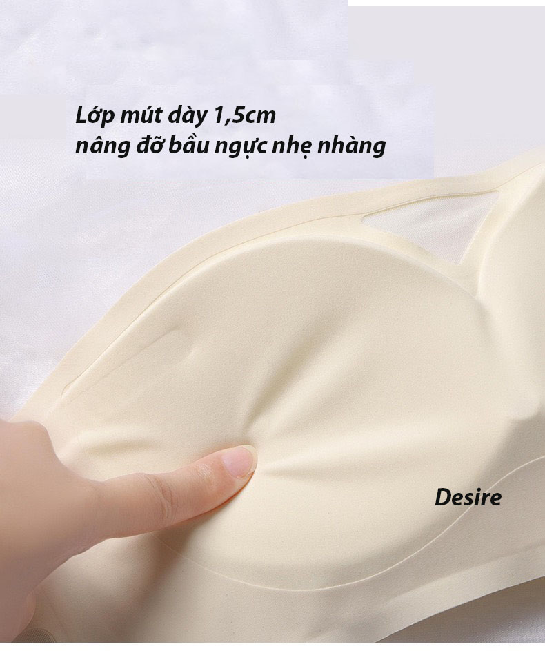 Desire Store, Áo lót quây CHỐNG TỤT nâng ngực su Áo cup ngực không dây không gọng Desire 401 image 4 of 13