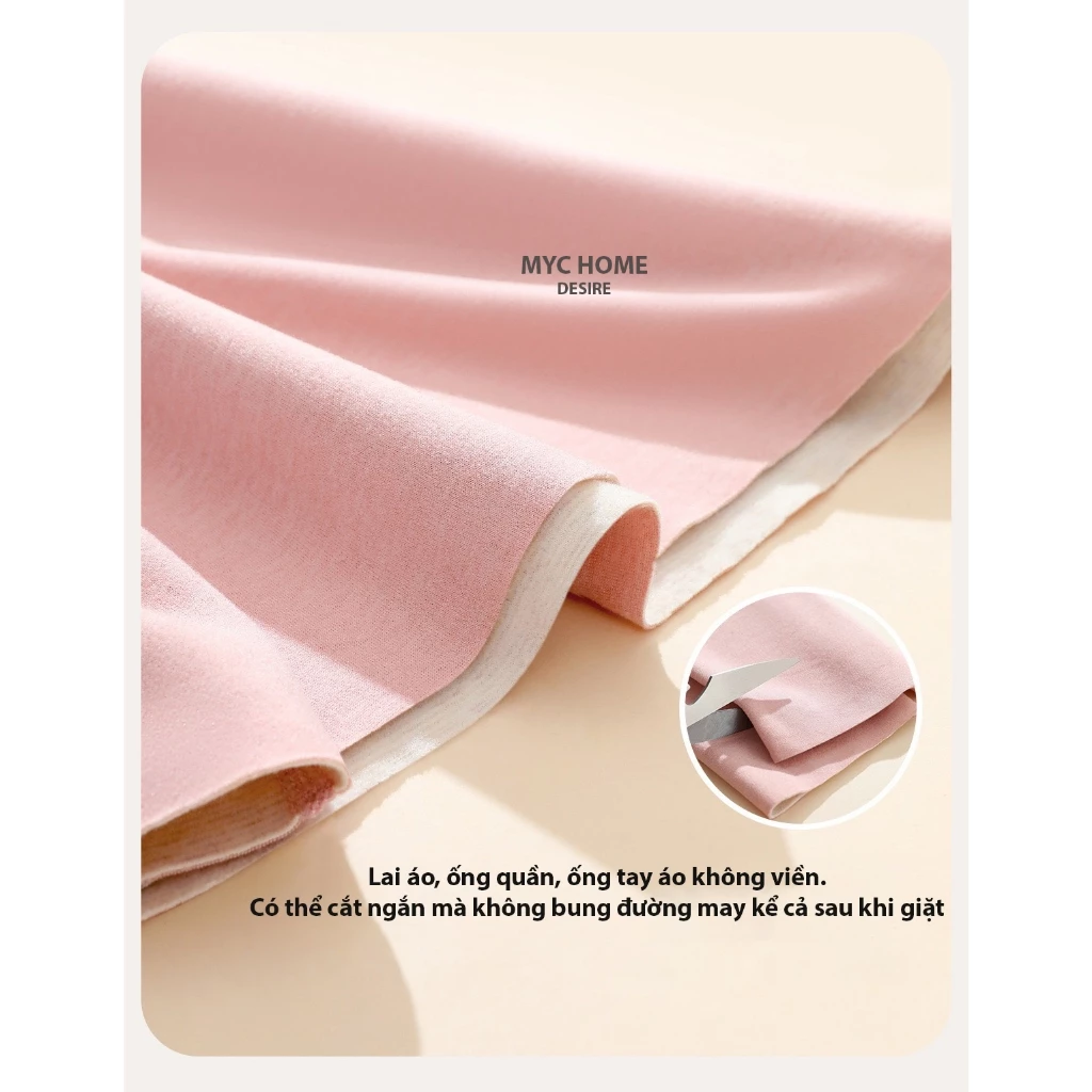 Desire Store, Đồ bộ giữ nhiệt mùa đông siêu nhẹ ấm áp không đường viền MYC HOME chất Nhung lót Len cừu MYC-01 image 8 of 21