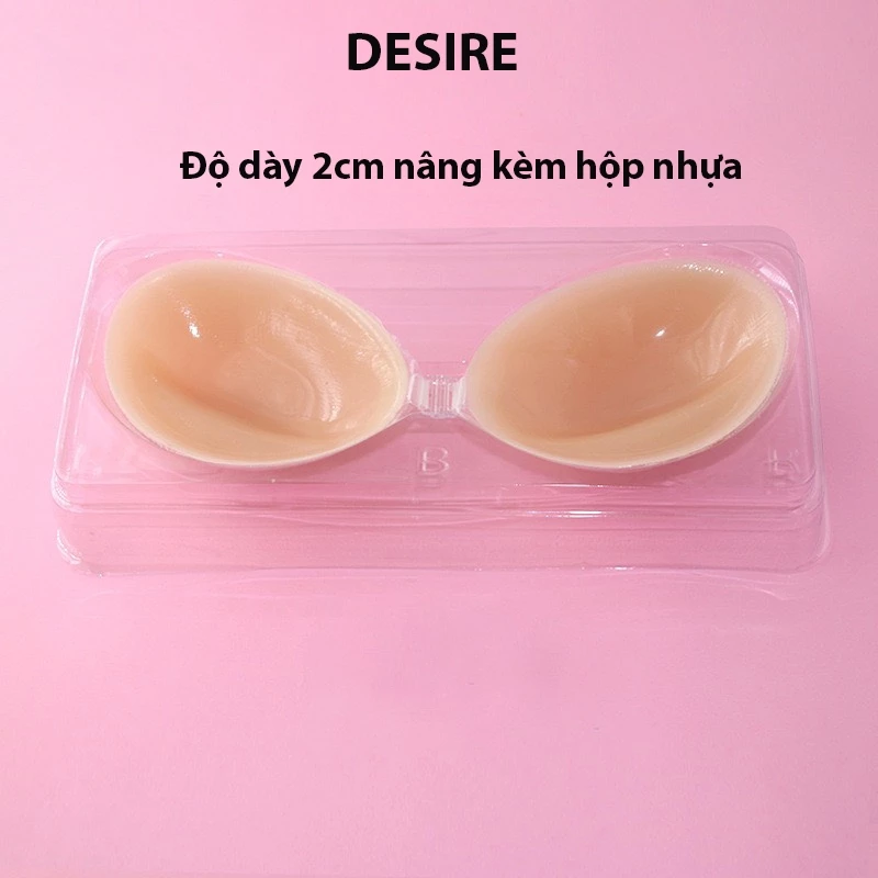 Desire Store, Áo dán ngực - Miếng dán ngực silicon tự dính - chuyên dùng mặc áo hở lưng, khoét cổ sâu  ANN-0022 - Dày 2cmnâng kèm hộp, C image 13 of 17