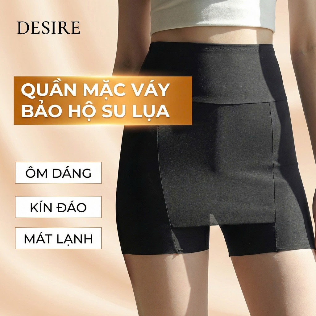 Desire Store, Quần Đùi Mặc Váy Có Vạt Chống lộ chất SU LỤA Không đường viền Thoáng Mát Quần bảo hộ DESIRE QL-027 image 3 of 22