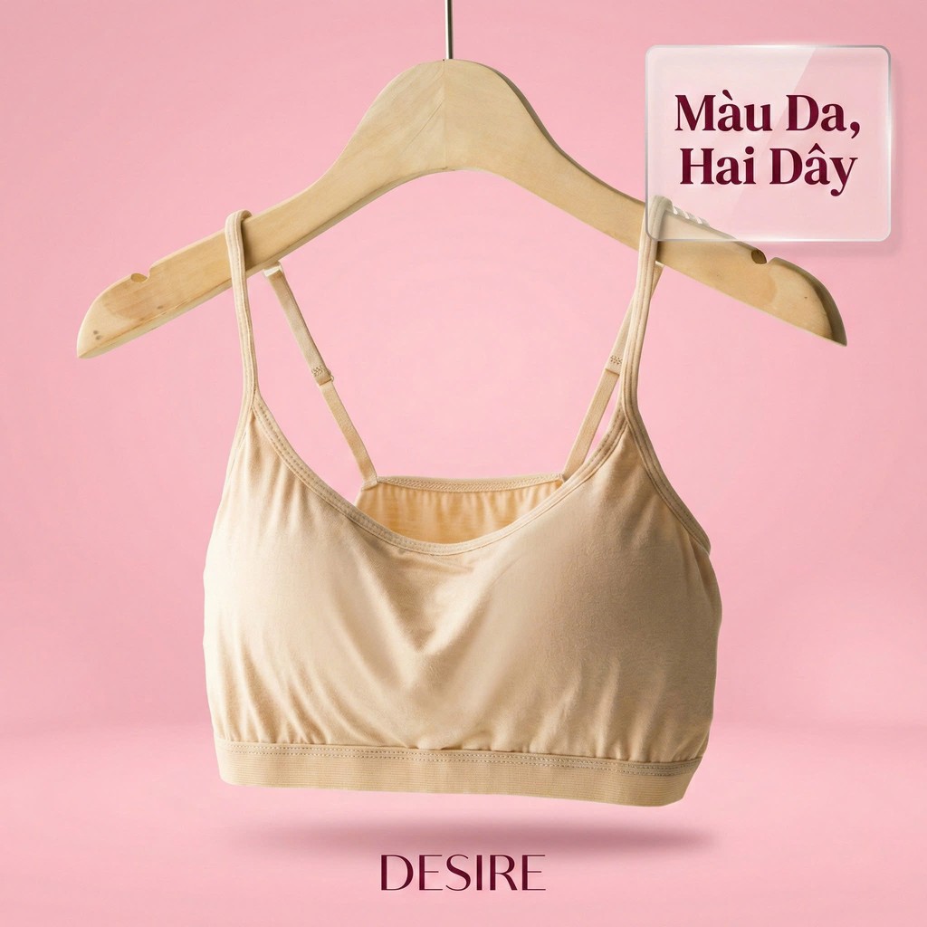 Desire Store, Áo lót bra bản to mút mỏng không gọng mềm mại mát thấm mồ hôi ANN-0017-1 - Da hai dây, L /36/80AB image 19 of 31