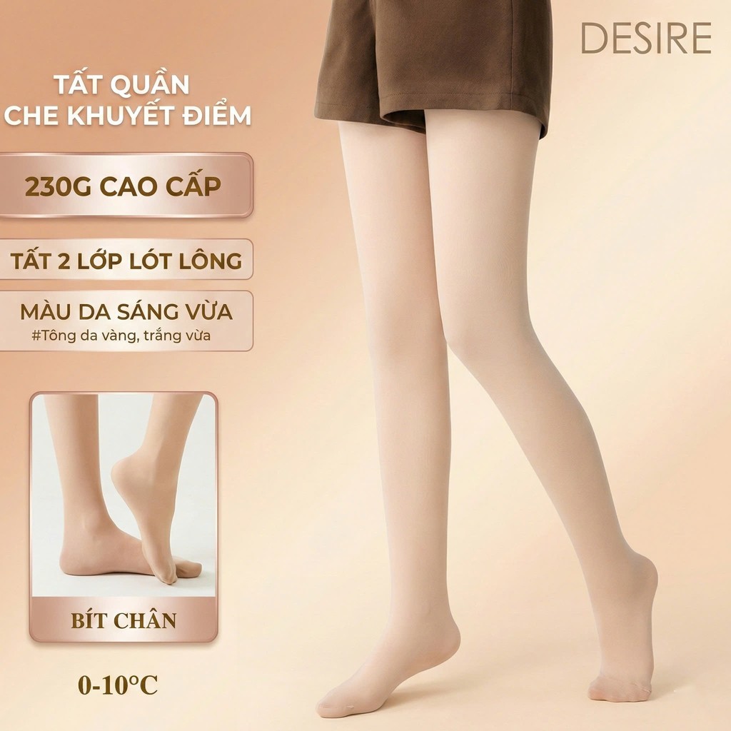 Desire Store, Tất quần đen lót da 120G dày hai lớp lót nỉ giữ ấm che khuyết điểm định hình dáng CHÍNH HÃNG BONAS T-014 - 230G DA SÁNG VỪA image 15 of 15