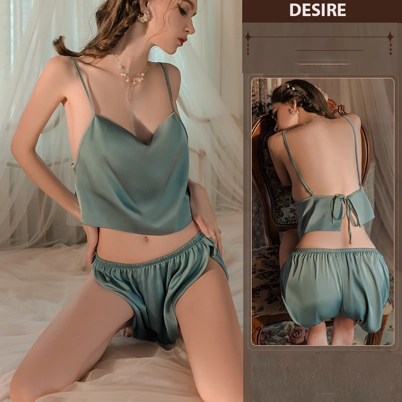 Desire Store, Đồ bộ hai dây cổ đổ chất lụa mềm gợi cảm DESIRE VN-8816 - Xanh, L image 12 of 13