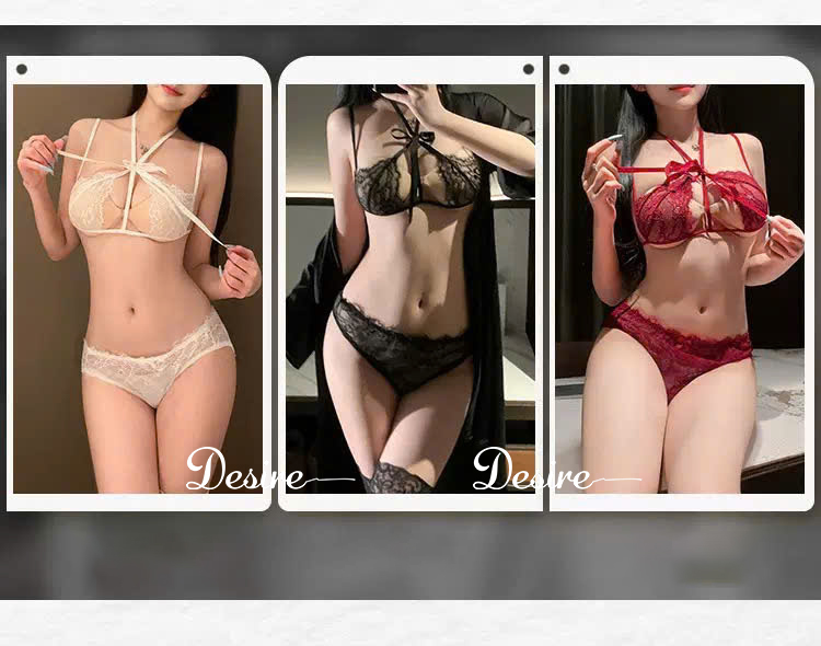 Desire Store, Bộ đồ lót ren cột dây xuyên thấu DESIRE VN-6339 image 9 of 18
