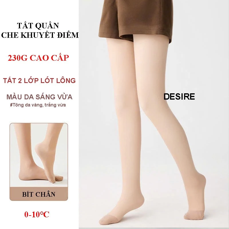 Desire Store, Tất quần đen lót da 120G dày hai lớp lót nỉ giữ ấm che khuyết điểm định hình dáng CHÍNH HÃNG BONAS T-014 - 230G DA SÁNG VỪA image 13 of 13