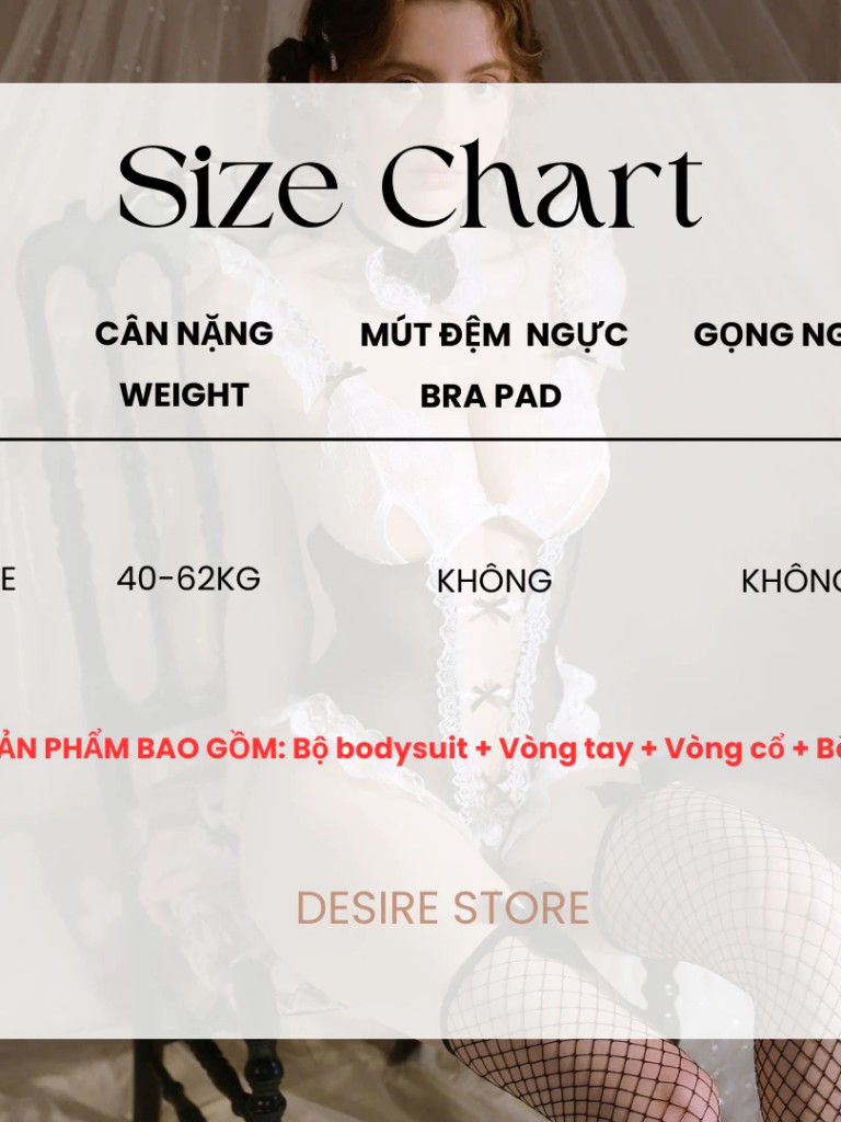 Desire Store, T060 Set Cosplay Cô Nàng Thỏ đầy đủ phụ kiện - Bodysuit ren xuyên thấu sexy DESIRE image 10 of 14