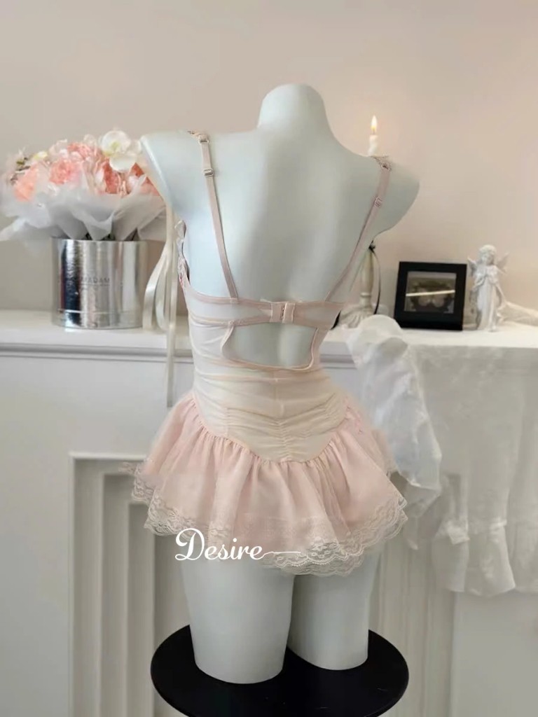 Desire Store, Đầm ngủ Váy ngủ hoa nhí hai dây cúp ngưc kèm chip sexy, gợi cảm DESIRE VN-9960 image 9 of 12