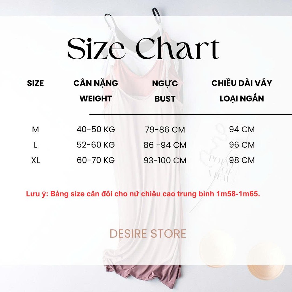 Desire Store, Váy đầm hai dây dáng dài sợi Vicose mềm mịn có đệm mút ngực DESIRE VN-077 image 10 of 14