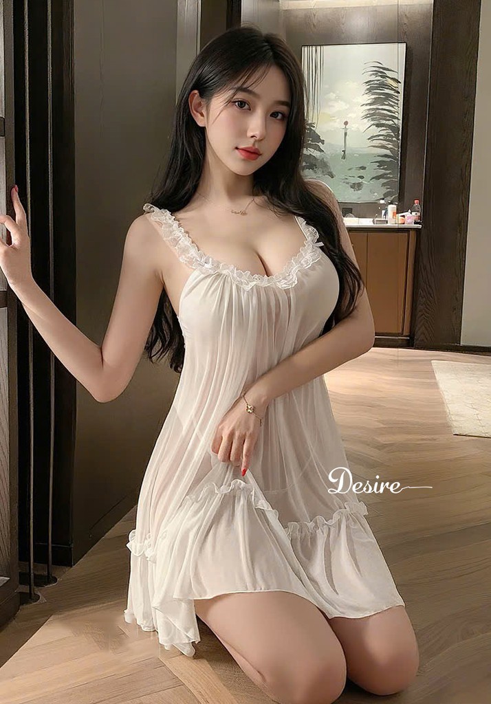 Desire Store, 5007 Váy Ngủ Ren dáng Babydoll Nữ Tính – Viền Ren Hoa Cao Cấp DESIRE image 6 of 9