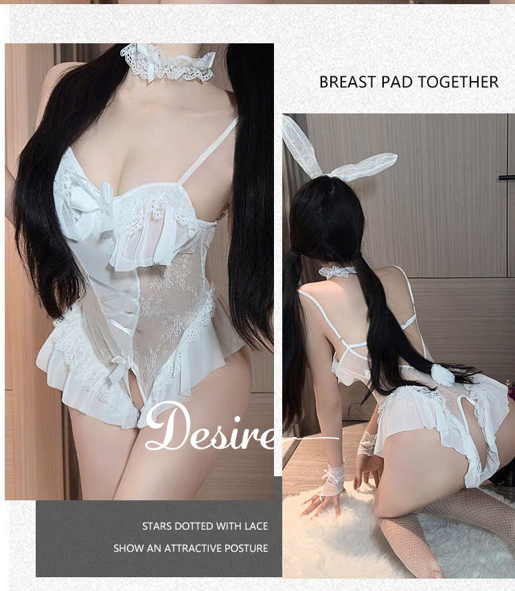 Desire Store, 8584 Bộ đồ ngủ Cosplay Cô Nàng Thỏ sexy đầy đủ phụ kiện - Bodysuit thiết kế xẻ đáy DESIRE image 9 of 16