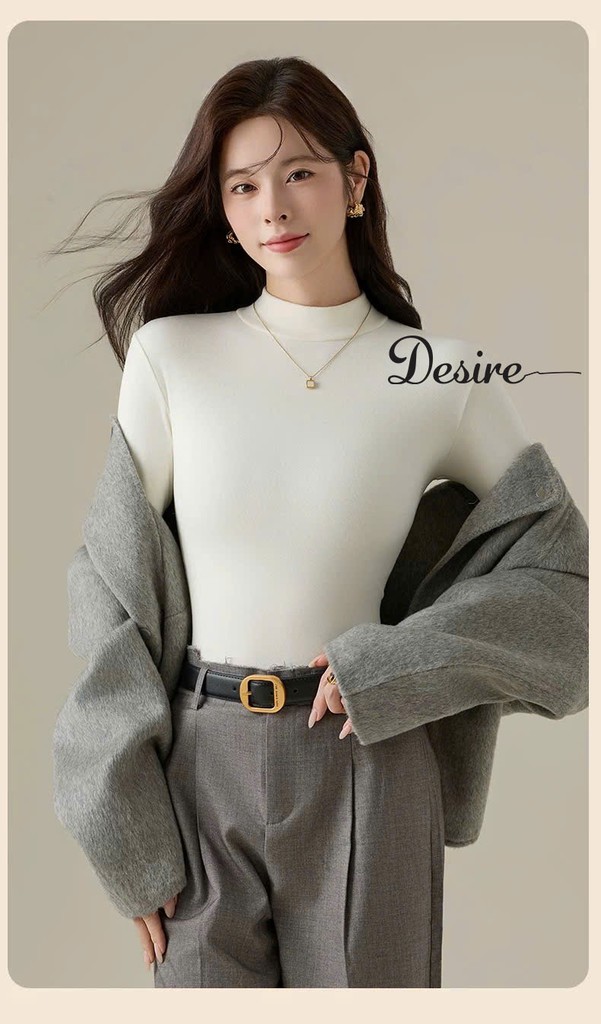 Desire Store, Áo cổ lọ chất Nhung hai mặt siêu mịn giữ nhiệt mùa đông ấm áp DESIRE H319 image 2 of 14