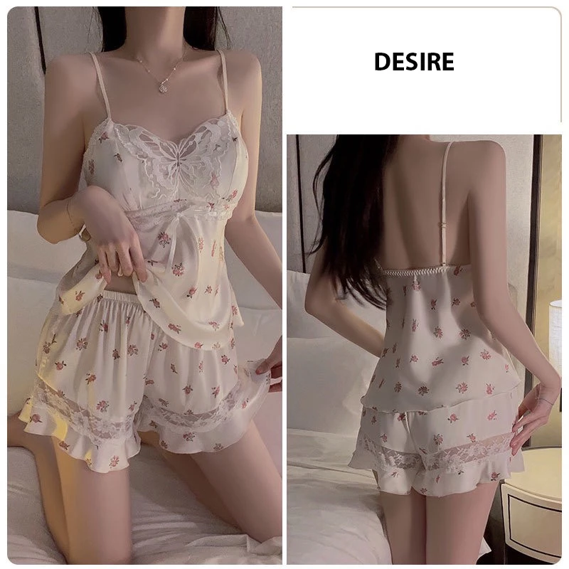 Desire Store, Đồ bộ hai dây quần đùi chất lụa mềm hàng loại 1 DESIRE VN-4246 - Bộ quần đùi, L image 10 of 11