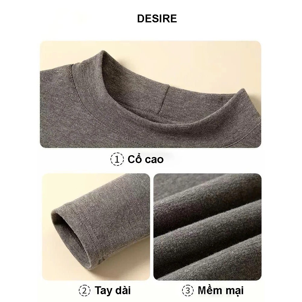 Desire Store, Áo Thun Cổ Lọ Dài Tay Giữ Ấm Mùa Đông, Chất Liệu Thun Lạnh Co Giãn 4 Chiều, Thời Trang Nữ Cao Cấp DESIRE K2219 image 2 of 11